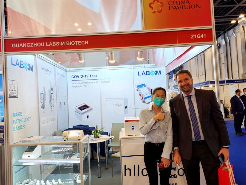 【展(zhan)會(hui)迴顧】藍勃(bo)生物(wu)精(jing)綵(cai)亮相(xiang)2022 MEDLAB Middle East